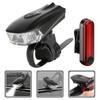 1set Bike Light USB Rechargeable Cycling Safety Lamp Kit Front and Rear Lights Design for Night Riding Easy Installation Strong Lighting Mode for Enhanced Visibility view 3
