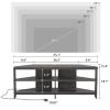 MUTUN Corner TV Stand with Power Outlet, Corner TV Stand for 32 43 50 55 60 Inch TV, Corner Entertainment Center, Industrial TV Console Table for Living Room Bedroom, 55 Inch, Grey Oak view 3