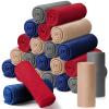 24 Packs Fleece Throw Blanket Soft Warm Lightweight Fleece Blanket Cozy Throw Bulk for Bed Couch Sofa Home Office Wedding Gifts Suitable for Seasons, 50 x 60 Inches(Morden Color) view 1