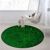 Abstract Soft Microfiber Polyester Non-Slip Round Mat/Runner, Plush Water Absorbent Accent Rug for Bathroom Vanity, Bathtub/Shower, Alligator Skin Pattern Luxury Lifestyle,Green Diameter 60 in view 1