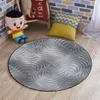 Zebra Print Soft Microfiber Polyester Non-Slip Round Mat/Runner, Plush Water Absorbent Accent Rug for Bathroom Vanity, Bathtub/Shower, Abstract Geometrical Modern Zebra,Black White Diameter 60 in view 1