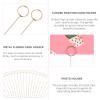 Homoyoyo 50pcs Metal Note Holder Dining Table Decor Stuffed Animal Net or Hammock Place Card Holders for Table Easel Stand Decoraciones para Baos Floral Cards Clips Desktop Package Flower view 3