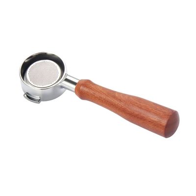 SEIWEI Coffee Bottomless Portafilter with Cup Filter Basket Wooden Handle for Expobar Rancilio Silva Gemilai Rocket E61 58mm/2.3in Coffee Machines