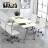 BIMPER Office Desk Chair White Wheels Chairs Small Vanity Chair Low Back Faux Leather Ribbed Swivel Chair Rolling Desk Chair for Girls Comfy Chair for Bedroom(2 sets view 4
