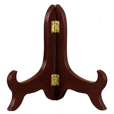 ECYC 1 Pcs 5 inch Wooden Plate Display Stands, Wood Plate Holders Picture Easel Holder Stand Decorative Photo Frame Stand