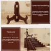 ECYC 1 Pcs 5 inch Wooden Plate Display Stands, Wood Plate Holders Picture Easel Holder Stand Decorative Photo Frame Stand view 3