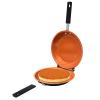 Fonzci Frying Pan Non-Stick, Easy-To-Clean, Double-Sided Flips Design Double Sided Frying Pan Pancake Pan Household Kitchen Cookware view 1