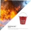 Fire Emergency Sand Bucket Iron Storage for Home and Fire Station Use Multi-Purpose Utility Pail for Water Sand and Tools Lightweight Handle Easy to Clean view 2