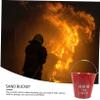 Fire Emergency Sand Bucket Iron Storage for Home and Fire Station Use Multi-Purpose Utility Pail for Water Sand and Tools Lightweight Handle Easy to Clean view 4