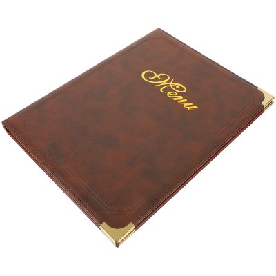 Hemoton Leather Menu Cover Holder Multifunctional Meal Price Folder for Restaurants Cafes and Bars Elegant Design Leather Finish Comfortable Touch