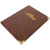 Hemoton Leather Menu Cover Holder Multifunctional Meal Price Folder for Restaurants Cafes and Bars Elegant Design Leather Finish Comfortable Touch view 1