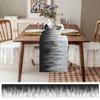 LEOSUCRE Cotton Linen Table Runner 70 Inches Long, Gray Forest Table Runners Non-Slip Dresser Scarf Table Setting Decor for Farmhouse Kitchen Dinner Party Holiday Abstract Ombre Tree Silhouette view 3