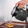 Coffee Carafes For Keeping Hot, Coffee Carafe Insulated, Thermal Coffee Carafe Tea Pot, Stainless Steel Vacuum Insulated Coffee Tea Dispenser Tea Water Separation with Removable Tea Infuser (Black) view 3