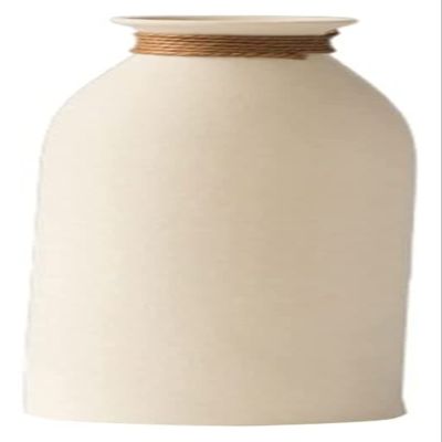 LQX Sculpture Vase HBSDF Tabletop Ceramic Vases, Creative Stoneware Pot Simple Small Vases Home Room Dining Table Flower Vases Artistic Modeling White Dried Flower Vases Crafts (Size : 5.3 * 26CM)