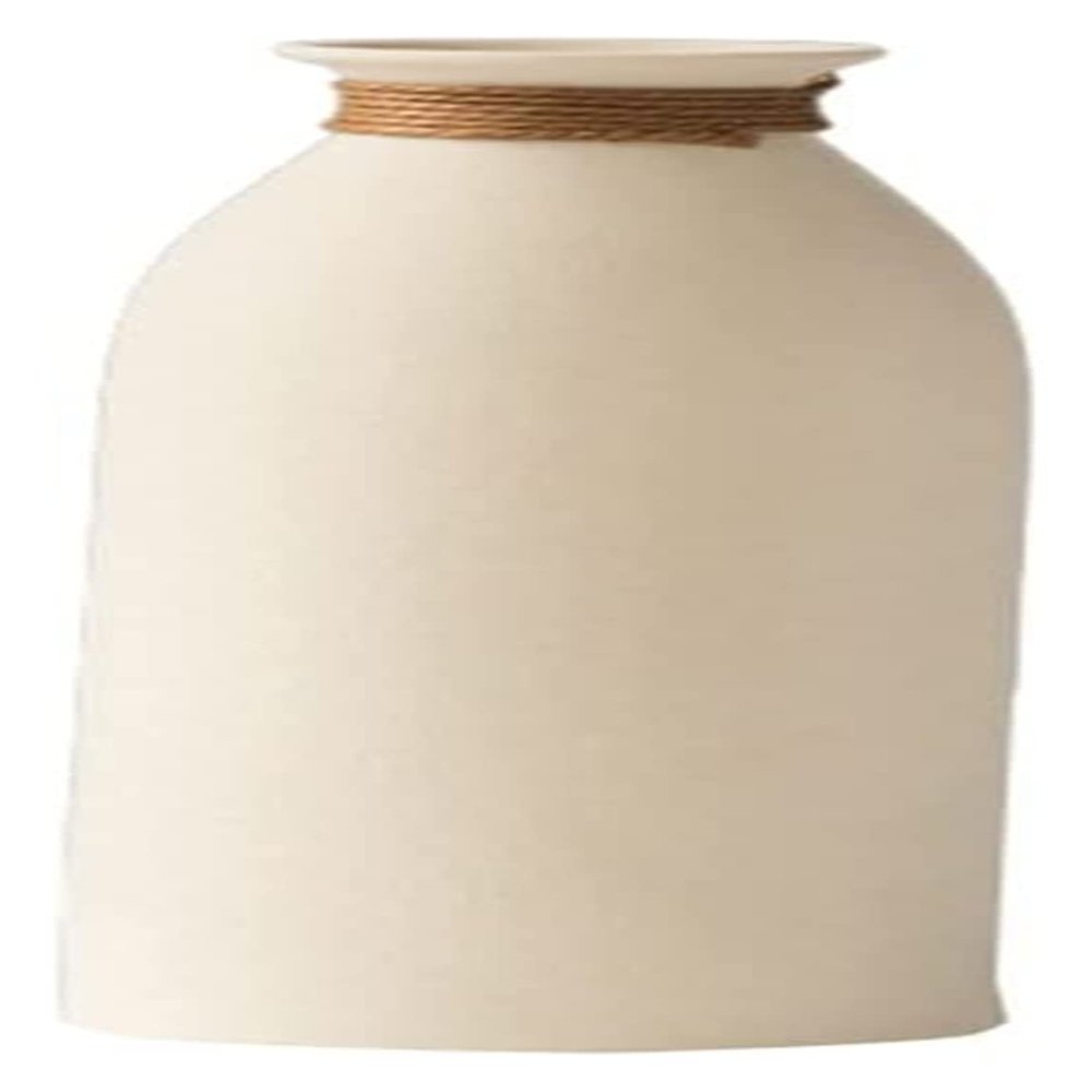LQX Sculpture Vase HBSDF Tabletop Ceramic Vases, Creative Stoneware Pot Simple Small Vases Home Room Dining Table Flower Vases Artistic Modeling White Dried Flower Vases Crafts (Size : 5.3 * 26CM)