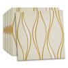 20 pcs 3D Wall Panels Peel and Stick, Thick Anti-Collision 3D Stereo Design Wallpaper Stick and Peel Self Adhesive Waterproof Foam Faux Brick Paneling for Bedroom, Bathroom, K(Size:20pcs,Color:yellow) view 1