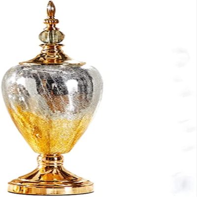 Sculpture Vase Color Glass Vase Metal Silver Home Living Room Flower Arrangement Flower Vase Wedding Crafts