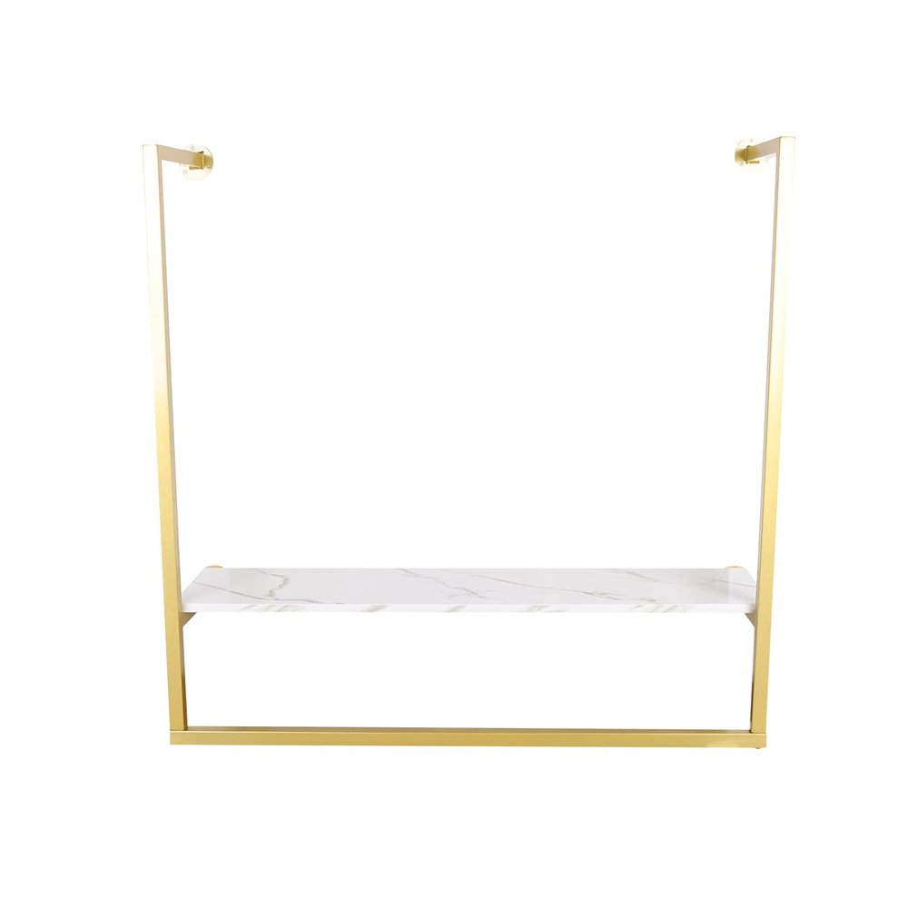 AngelcityCC Simple Wall Mounted Metal Display rack Window Hanging Garment Racks U-shaped Shelf Wedding Dress Organization Home Clothes Rod Storage Towel Rack