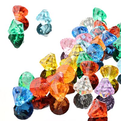 Gems for Crafts - Small Diamond Gemstones for Craft - 10.6 Oz Jewels and Gems - Vase Filler - Table Scatters Decor - Fish Tank Fake Rocks
