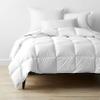 1 Piece Comforter Super Soft All Season-400GSM Lightweight 6 Corner Ties Premium Quality Goose Down Comforter- Oversized King (120" X 98") Colour-White view 2