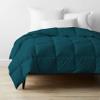 1 Piece Comforter Super Soft All Season-400GSM Lightweight 6 Corner Ties Premium Quality Goose Down Comforter- King/Cal-King(106" X 90") Colour-Teal view 2