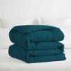 1 Piece Comforter Super Soft All Season-400GSM Lightweight 6 Corner Ties Premium Quality Goose Down Comforter- King/Cal-King(106" X 90") Colour-Teal view 3