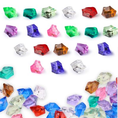 Gemstones and Crystals Fake Diamonds - About 570 pcs - Vase Filler - Jewels for Crafts - Fish Tank Rocks - Sensory Bin Filler Gems for Crafting - Fake Ice Aquarium Stones - Multicolored