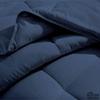RAJVEER TEXTILE 3 Piece Comforter with 2 Pillowshams - Super Soft All Season-400GSM Lightweight 6 Corner Ties Premium Quality Goose Down Comforter- Full/Queen(90" X 90") Colour-Medium Blue view 3