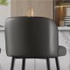 Modern Furniture Dark Grey Super Fiber Leather Bar Stools Counter Height Barstools with Back Kitchen Island Chair Carbon Steel Metal Legs Upholstered Seat for Home Bar Office Dining Room Set of 2 view 3
