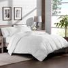 RAJVEER TEXTILE 3 Piece Down Alternative Comforter with 2 Pillowsham - All Season-400GSM Lightweight 6 Corner Ties Premium Quality Goose Down Comforter- Oversized Queen (98" X 98") Colour-White view 2