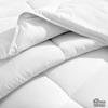 RAJVEER TEXTILE 3 Piece Down Alternative Comforter with 2 Pillowsham - All Season-400GSM Lightweight 6 Corner Ties Premium Quality Goose Down Comforter- Oversized Queen (98" X 98") Colour-White view 3