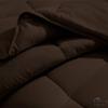 RAJVEER TEXTILE 3 Piece Down Alternative Comforter with 2 Pillowsham - All Season-400GSM Lightweight 6 Corner Ties Premium Quality Goose Down Comforter- King/Cal-King(106" X 90") Colour-Chocolate view 3