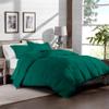 RAJVEER TEXTILE 3 Piece Down Alternative Comforter with 2 Pillowsham - All Season-400GSM Lightweight 6 Corner Ties Premium Quality Goose Down Comforter- Full/Queen(90" X 90") Colour-Turquoise Blue view 2