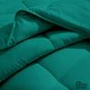 RAJVEER TEXTILE 3 Piece Down Alternative Comforter with 2 Pillowsham - All Season-400GSM Lightweight 6 Corner Ties Premium Quality Goose Down Comforter- Full/Queen(90" X 90") Colour-Turquoise Blue view 3