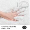 ILANGO White Bathroom Rugs 36"  24" Non Slip & Super Absorbent Extra Thick Soft, Washable Bath Mat for Floor, Non Shedding Microfiber Plush Shaggy Bath Rug with Rubber for Bathtub Shower Room Sink view 3