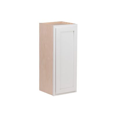 Quicklock RTA (Ready-to-Assemble) 42" Tall Wall Kitchen Cabinets - Shaker Style | 100% Hardwood | Made in America | Soft Close Hardware (Pure White, 12" D x 9" W x 42" H)