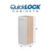 Quicklock RTA (Ready-to-Assemble) 42" Tall Wall Kitchen Cabinets - Shaker Style | 100% Hardwood | Made in America | Soft Close Hardware (Pure White, 12" D x 9" W x 42" H) view 3