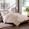 RAJVEER TEXTILE 3 Piece Down Alternative Comforter with 2 Pillowsham - All Season-400GSM Lightweight 6 Corner Ties Premium Quality Goose Down Comforter- Twin/Twin XL(68" X 90") Colour-Beige view 2
