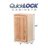 Quicklock RTA (Ready-to-Assemble) 42" Tall Wall Kitchen Cabinets - Shaker Style | 100% Hardwood | Made in America | Soft Close Hardware (Rustic Hickory, 12" D x 9" W x 42" H) view 3