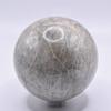 65mm Green Garnierite Sphere Natural Sparkling Crystal Ball Feldspar Mineral UV Reactive Polished Stone - Madagascar + Stand view 1