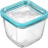 Bormioli Rocco Frigoverre Future 26.25 Oz.. Square Food Storage Container, Made From Durable Glass, Dishwasher Safe, Made In Italy view 1