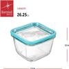 Bormioli Rocco Frigoverre Future 26.25 Oz.. Square Food Storage Container, Made From Durable Glass, Dishwasher Safe, Made In Italy view 2