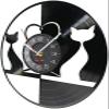 30cm Wall Clock Cat Couple Modern Wall Clock Black Cat Silhouette Wall Decor Vinyl Record Wall Clock Housewarming Gift for Cat Lovers view 2