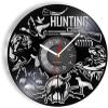 30cm Wall Clock Hunting Elements Vinyl Vinyl Record Bedroom Hunters Home Decoration Hunting Wildlife Laser Cut Craft Clock view 1