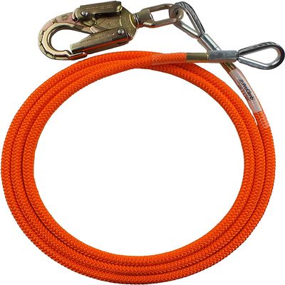 Steel Core Flip Line for Tree Climbing, 5/8 in x 12 ft - USA Made, Steel Swivel, Arborist Equipment for Climbing with Spikes & Gaffs
