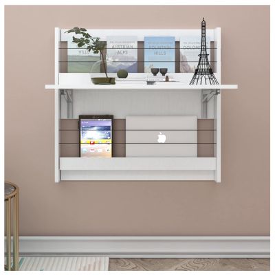 BELUND Floating Desk,Wall Mounted Folding Makeup Vanity Desk Table for Wall Laptop Bedroom Studio Small SpaceSuitable for Home and Office (Color : A, Size : Length 60cm)