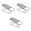 Zerodeko 3pcs Double-layer Iron Shoe Rack Organizer Adjustable Creative Slots for Entryway Closet Garage Black view 1