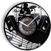 Vinyl Wall Clock 30cm Drum Kit Vinyl Record Wall Clock Band Drums Instrument Rock Drummer Wall Clock Gift for Rock Music Lovers view 1