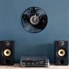 Vinyl Wall Clock 30cm Drum Kit Vinyl Record Wall Clock Band Drums Instrument Rock Drummer Wall Clock Gift for Rock Music Lovers view 3