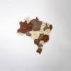 Multilayered Wooden 3D Brazil Map, Gift for Brazilian Friend, Brazil Wooden Wall Decor, Map for Traveller (60x60 cm | 23.6x23.6 inches) view 2